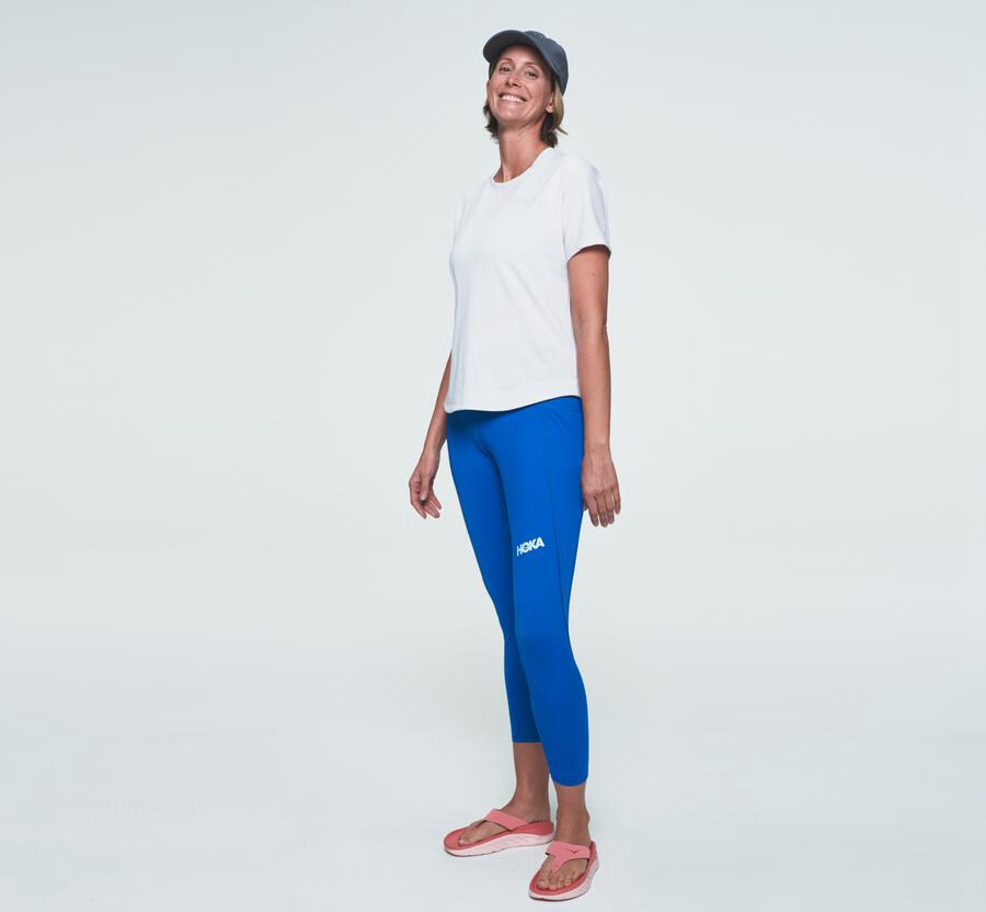 Hoka One One Lifestyle - Women Tee - White,Australia FOH-253719